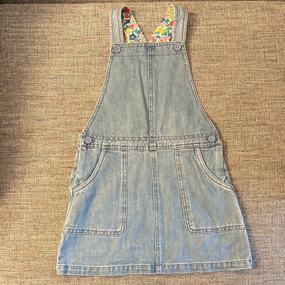 Boden Light Blue Kids Overall Dress